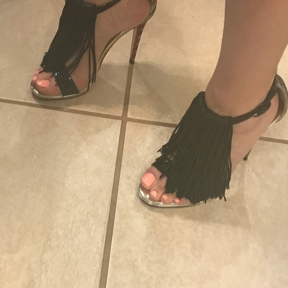 CHRISTIAN LOUBOUTIN Cassanovella Fringe Sandals